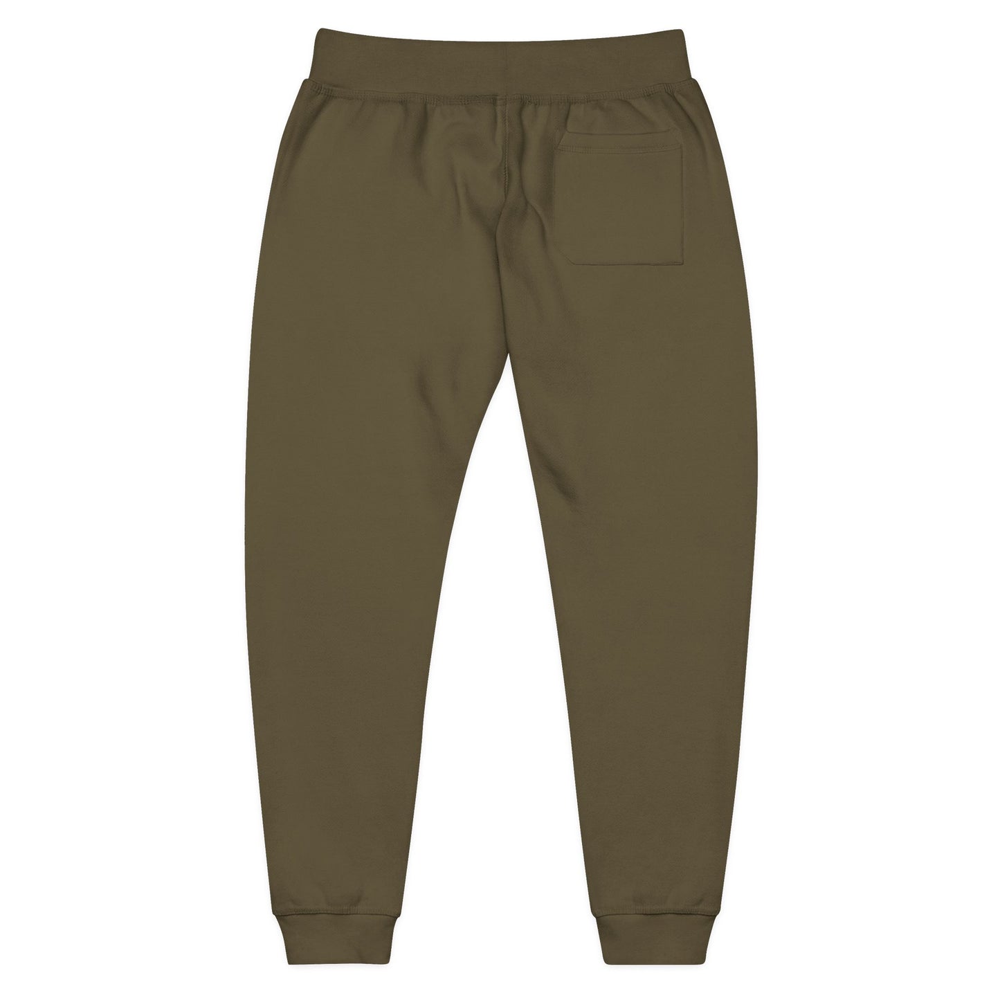 Embroidered Arabic Script Fleece Sweatpants — Cozy White Joggers