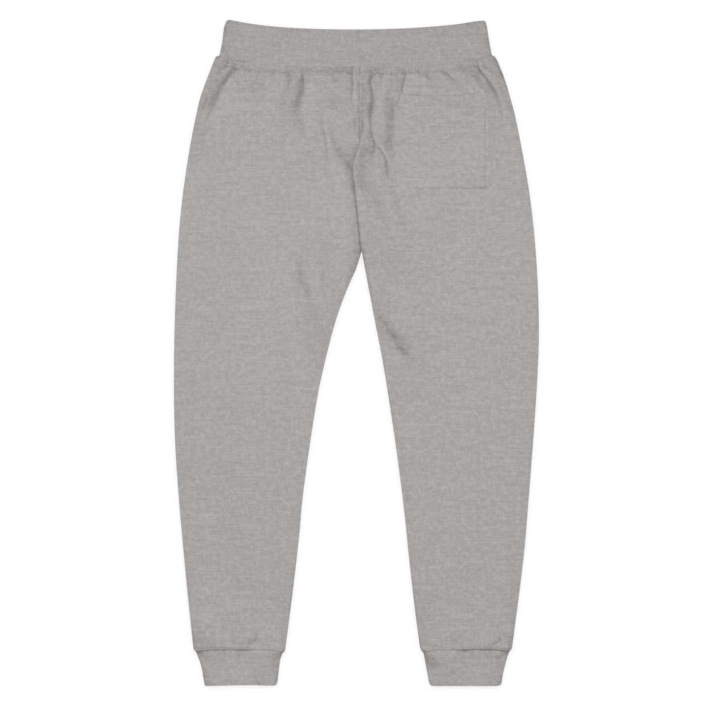 Embroidered Arabic Script Fleece Sweatpants — Cozy White Joggers