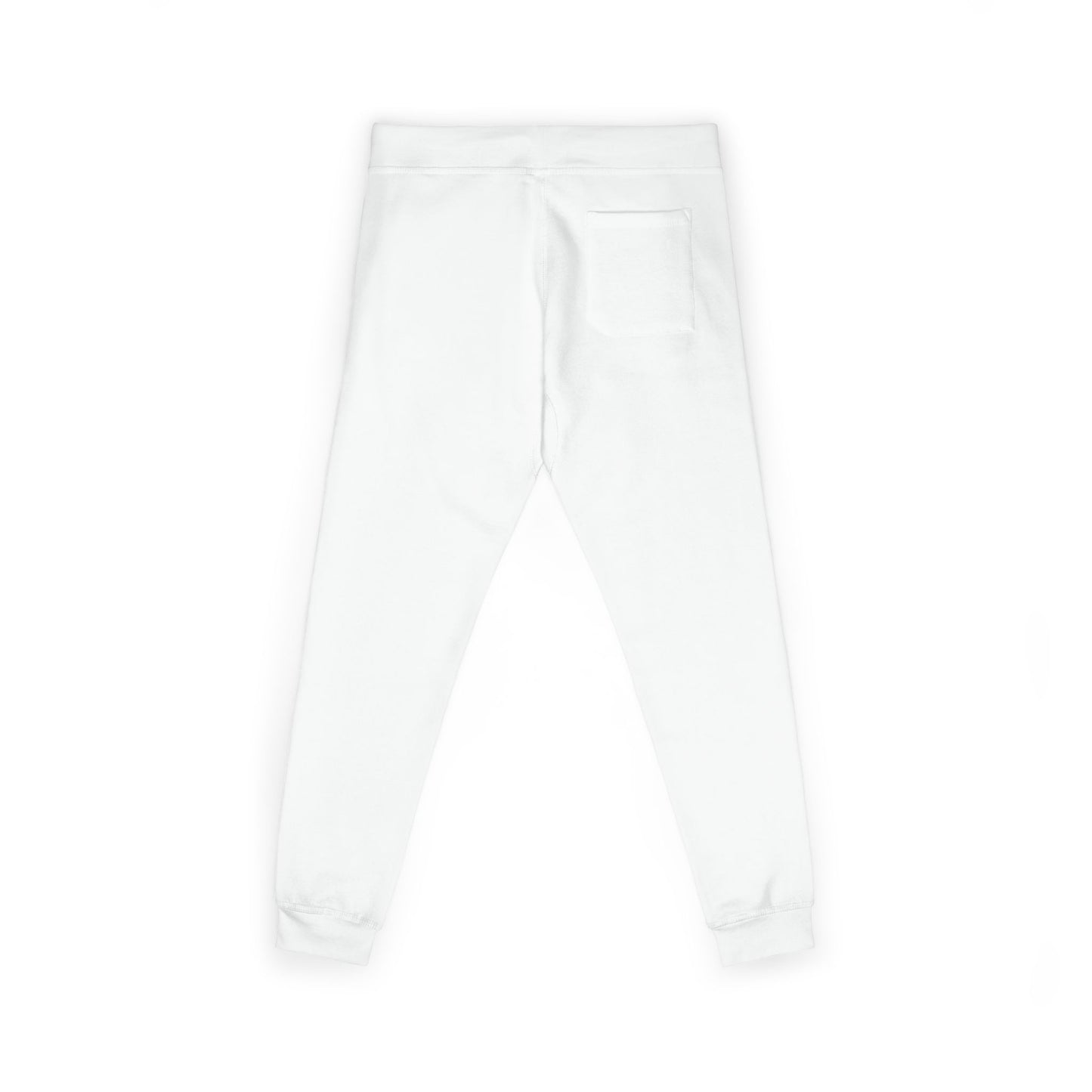 Embroidered Arabic Script Fleece Sweatpants — Cozy White Joggers